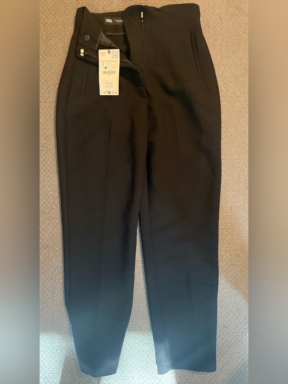 Zara  Women Slim Pleated Dress Trousers